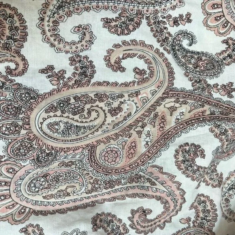 Bardot Paisley Sleeveless Wide Leg Linen Jumpsuit Medium